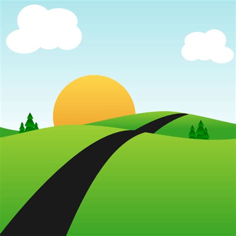 19 Vector Scenery Images - Cute Cartoon Landscape Vector, Vector ...