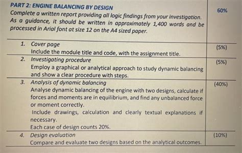 PART 2: ENGINE BALANCING BY DESIGN An internal | Chegg.com