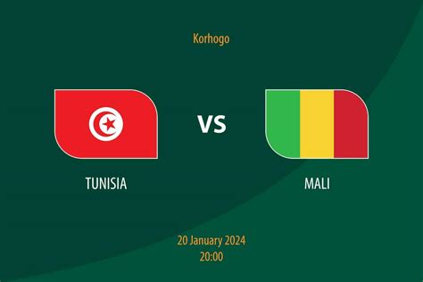 Tunisia vs Mali football scoreboard broadcast template 36471796 Vector Art at Vecteezy