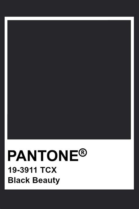 Pantone Black Beauty | Pantone colour palettes, Pantone palette, Pantone color