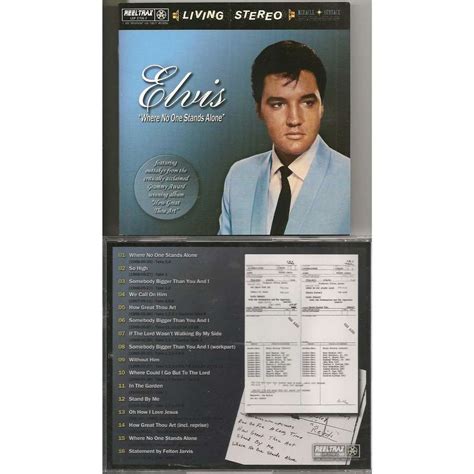 1 cd where no one stands alone (2nd pict.sleeve) 51 outtakes de Elvis ...