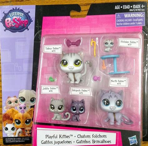 5 Playful Kitties Family Littlest Pet Shop & Accessories New LPS #73-77 Cat #Hasbro | Little pet ...