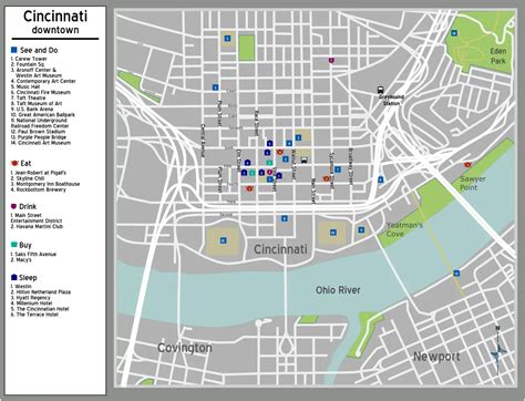 Cincinnati Map • Mapsof.net