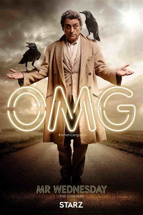 Character Posters for AMERICAN GODS on Starz features Old and New Gods