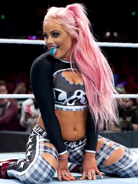 Liv Morgan with pink hair and blue tongue : r/LadiesOfWrestling