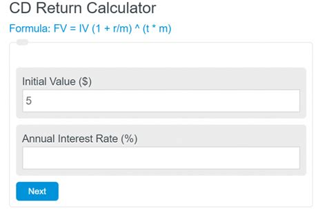 Certificate of Deposit Return Calculator (CD Calculator) - Calculator Academy