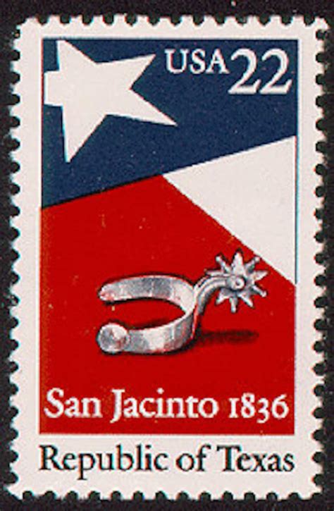 10x TEXAS REPUBLIC 1986 22c Vintage Postage Stamp Free - Etsy