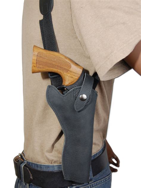 Leather 2 Gun Shoulder Holster for 3" - 8" Revolvers - Barsony Holsters