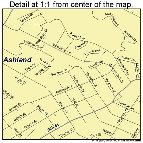 Ashland Kentucky Street Map 2102368