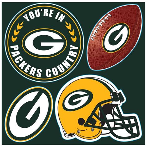 Green Bay Packers 4 Piece Magnet Set | Green bay packers, Packers, Magnets