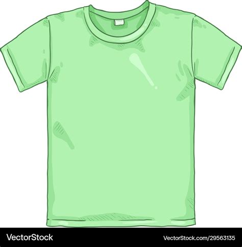 Single cartoon - light green t-shirt Royalty Free Vector