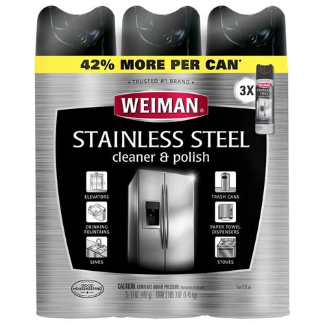 Weiman Stainless Steel Cleaner and Polish 17oz 3pk - Walmart.com ...