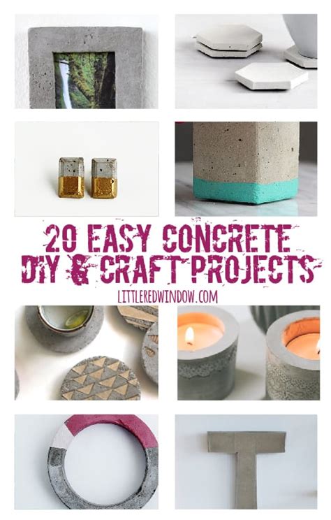 20 Easy Concrete DIY & Craft Projects - Little Red Window