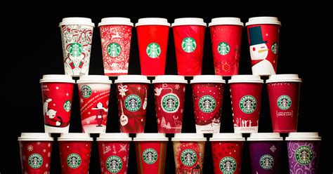 Starbucks Holiday Cups Evolution To 2018 Over The Years