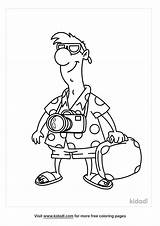 Free Tourist Coloring Page  Coloring Printables Kidadl sketch template