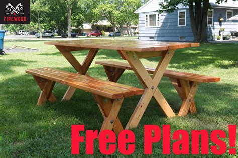 I built a detached bench picnic table. Free Plans! : r/DIY