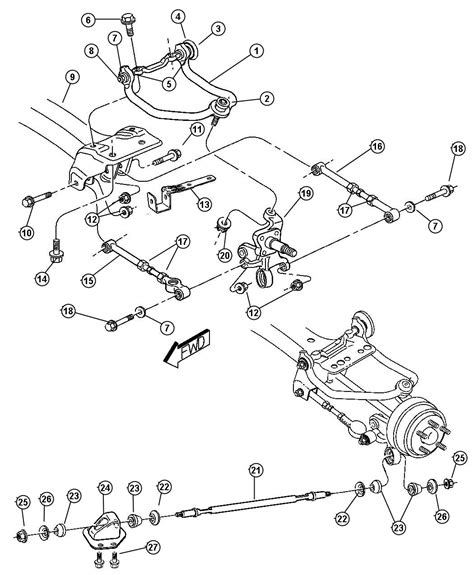 Chrysler 300 rear suspension diagram