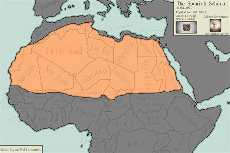 Map of the spanish Sahara. (If you have any idea of how this could ...