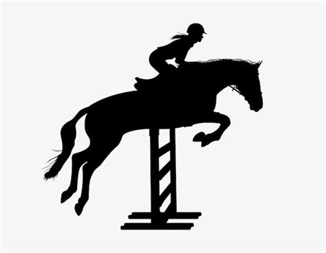 Horse Jumping White Silhouette