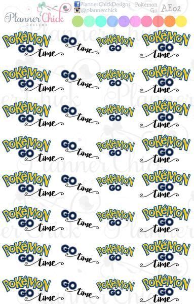 Pokemon Go Stickers | Pokemon, Printable stickers, Planner