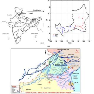 (a) Indian part of Satluj River basin up to Bhakra Reservoir with ...