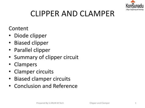 Clipper and clamper | PPT