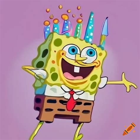 Funny spongebob birthday meme on Craiyon