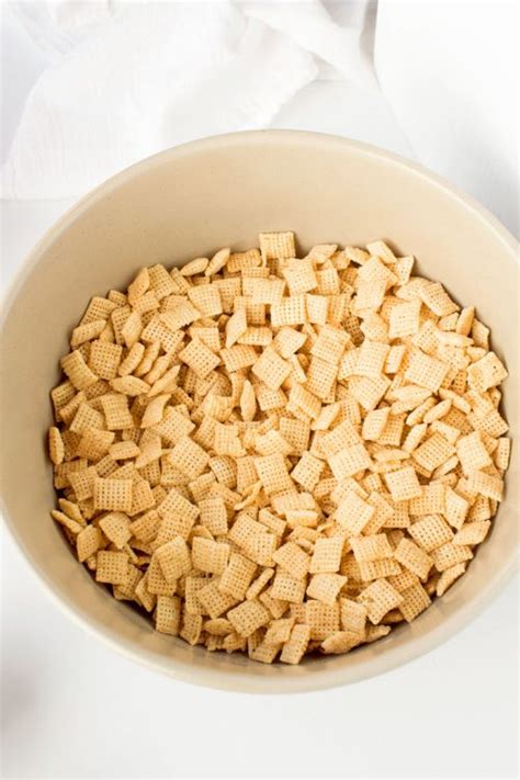 Caramel Chex Mix Recipe - The Bearfoot Baker