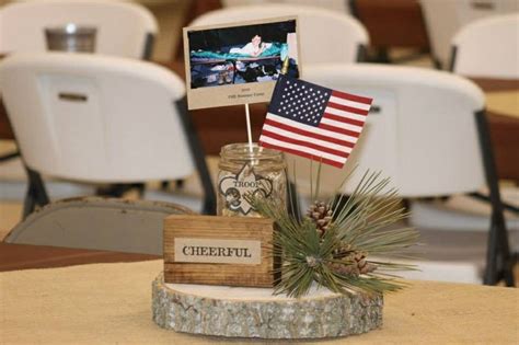 Eagle Scout Court of Honor Table Decorations | Eagle Scout Court of Honor centerpiece. Each of ...