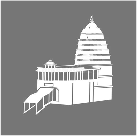 Omkareshwar Temple Lord Shiva Temple Icon. Omkareshwar Mandir Symbol Stock Vector - Illustration ...