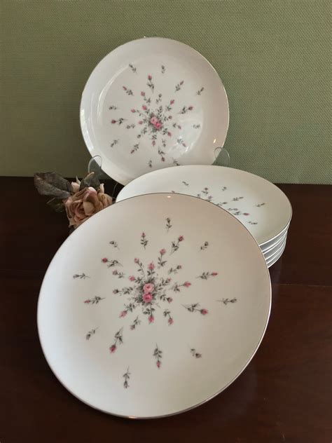 Vintage Harmony House Rosebud China plates, set of 8, Rosebud plates ...