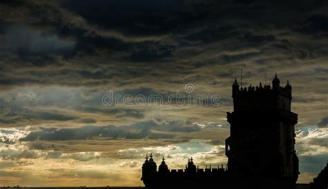 Atlantic Ocean and Belem Tower at Sunset Stock Image - Image of frontier, evening: 118199327