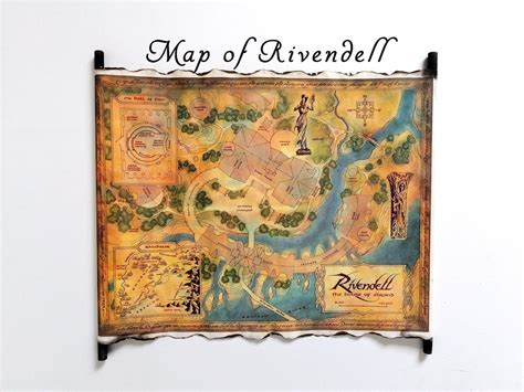 Map of Rivendell, Lord of the Rings Map, Middle Earth Rivendell Map ...