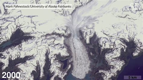 Watch Alaska's Columbia glacier retreat over four decades | Science News - YouTube