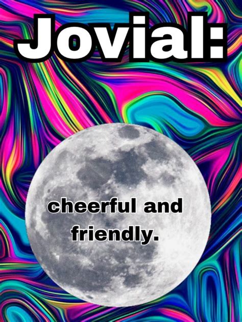 #freetoedit #jovial #dictionary #definition #meanings Jovial means cheerful and friendly ...