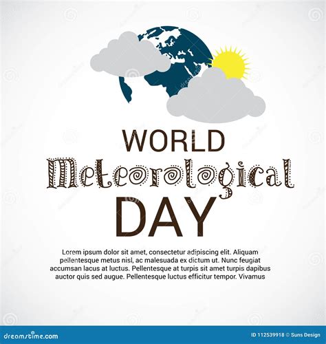 World Meteorological Day. stock illustration. Illustration of world ...