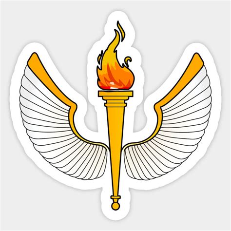 Liberalism symbol - Torch and wings - Liberalism - Sticker | TeePublic