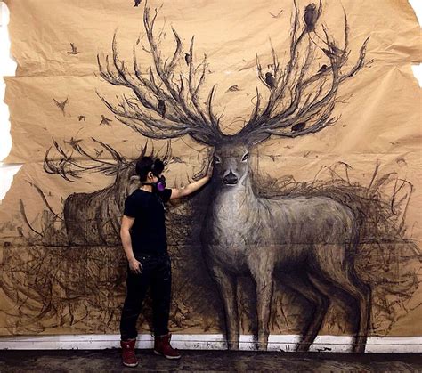 These Dark 3D Drawings Pop Out Of Paper As Life-Sized Animals | DeMilked