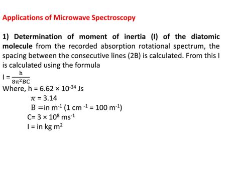 Lect. 16 applications of rotational spectroscopy problems