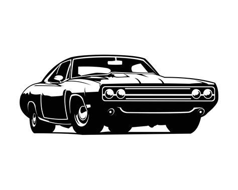 1970 dodge charger custom car logo. Best for badge, emblem, icon and car industry. isolated red ...