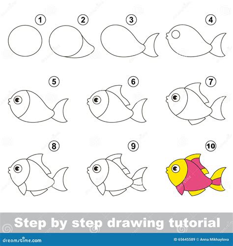 Drawing Of Fish Cartoon Vector | CartoonDealer.com #25469463