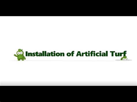 Installation of artificial turf - YouTube