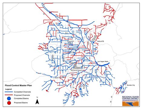 A map of the Clark County Regional Flood District’s master plan. (Courtesy of Erin Neff/ Clark ...