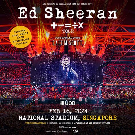 Ed Sheeran's '+ - = ÷ x Tour' is coming to Asia in 2024 – concerts in