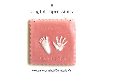 Clayful Impressions Ceramic Handprints online orders of your child. Order at www.etsy.com/shop ...