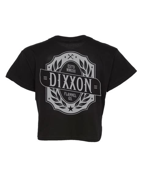 Women's Established Crest Crop Top - Black | Dixxon Flannel Co.