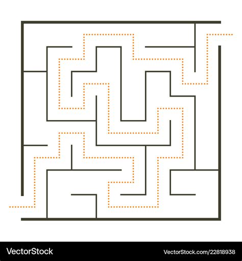 Simple maze Royalty Free Vector Image - VectorStock