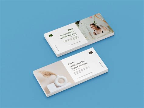 Free Landscape DL Flyer / Leaflet Mockup PSD Set - Good Mockups