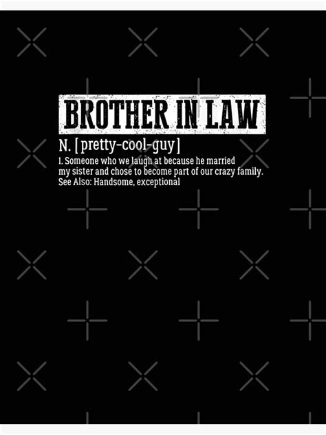 "Brother In Law Definition Funny Brother In Law Gift Tank" Poster for ...