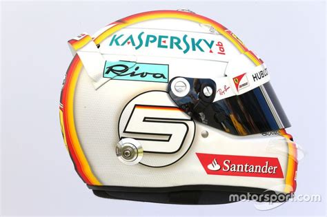 The helmet of Sebastian Vettel, Ferrari Biker Helmets, Racing Helmets ...